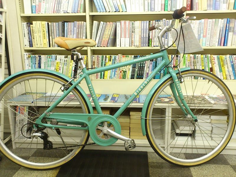 〔中古自転車〕Bianchi ビアンキ PRIMAVERA プリマベーラ 700C 7段変速 アルミフレーム チェレステ - 古本と中古自転車の現代屋