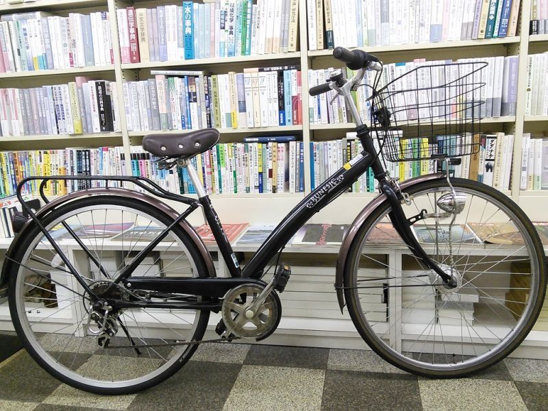 中古自転車 マルキン シティサイクル 26インチ 6段変速 オートライト ローラーブレーキ 同色キャリアパイプ Baa自転車安全基準適合 ブラック ブラウン 古本と中古自転車の現代屋 中古自転車 マルキン シティサイクル 26インチ 6段変速 オートライト ローラーブレーキ 同色キャリアパイプ Baa自転車安全基準適合 ブラック ブラウン 古本と中古自転車の現代屋