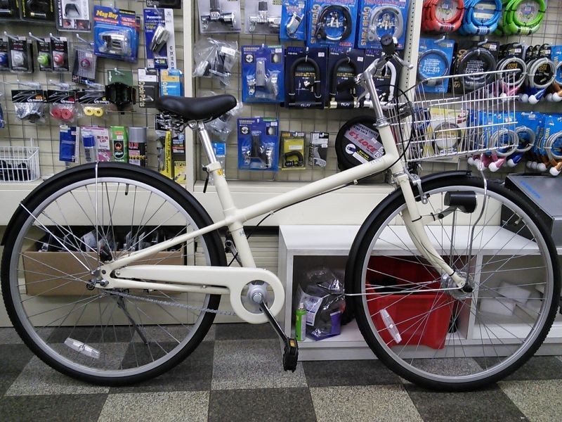 中古自転車 良品計画 無印良品 シティサイクル 26インチ シングル オートライト ローラーブレーキ 純正大型ステンレスカゴ 状態良好 ベージュ マットブラック 古本と中古自転車の現代屋 中古自転車 良品計画 無印良品 シティサイクル 26インチ シングル オートライト ローラーブレーキ 純正大型ステンレスカゴ 状態良好 ベージュ マットブラック 古本と中古自転車の現代屋