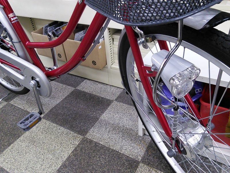 自転車 26インチ オートライト led 内装3段