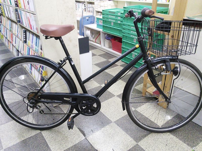 中古自転車 シティサイクル 26インチ 外装6段変速 大型カゴ ダークグリーン 古本と中古自転車の現代屋 中古自転車 シティサイクル 26インチ 外装6段変速 大型カゴ ダークグリーン 古本と中古自転車の現代屋