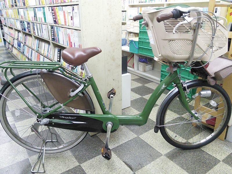 〔中古自転車〕ブリヂストン アンジェリーノ 子供乗せ自転車 3人乗り対応 26×22インチ 内装3段変速 LEDオートライト アルミフレーム