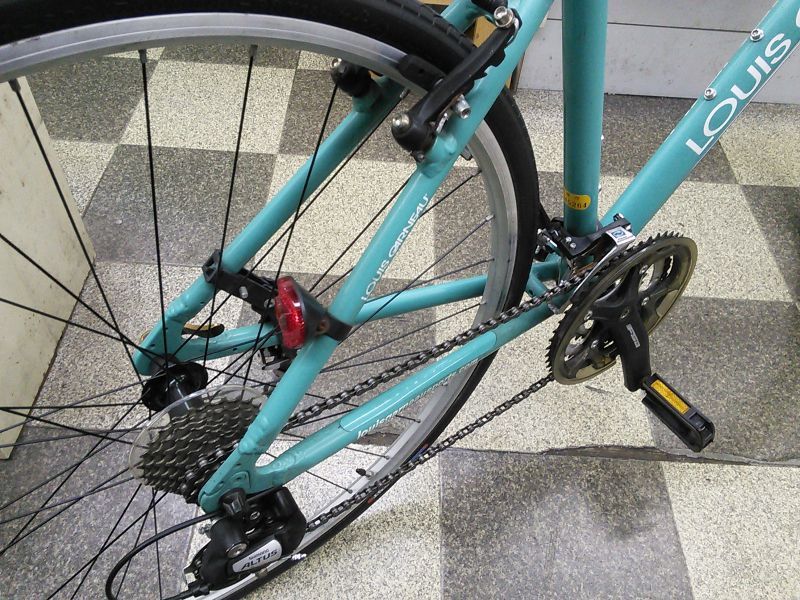 中古自転車 Louis Garneau Rsr4 ルイガノ クロスバイク 700 28c 3 8段変速 アルミフレーム Vブレーキ ライトグリーン 古本と中古自転車の現代屋 中古自転車 Louis Garneau Rsr4 ルイガノ クロスバイク 700 28c 3 8段変速 アルミフレーム Vブレーキ ライトグリーン 古本と中古自転車の現代屋