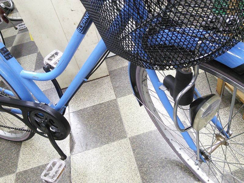 中古自転車〕シティサイクル 26インチ 外装6段変速 青系 - 古本と中古自転車の現代屋