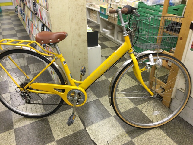 中古自転車〕サイモト シティサイクル 27インチ 6段変速 リモートレバーライト BAA自転車安全基準適合 イエロー - 古本と中古自転車の現代屋 中古自転車〕サイモト シティサイクル 27インチ 6段変速 リモートレバーライト BAA自転車安全基準適合 イエロー - 古本と中古自転車の現代屋
