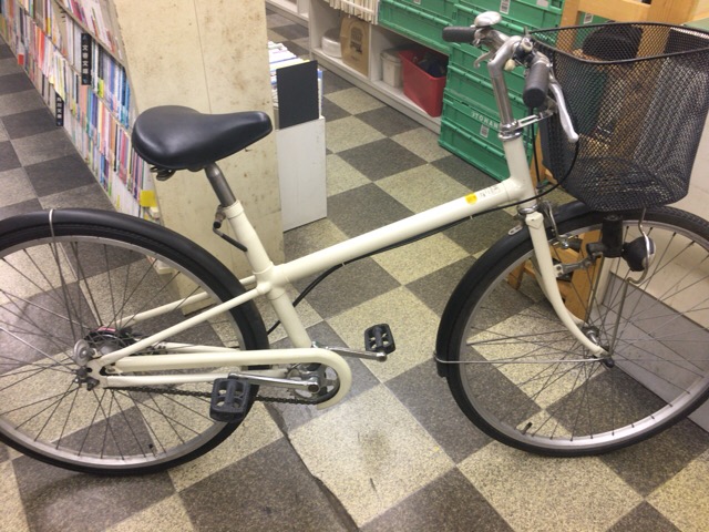 中古自転車 良品計画 無印良品 シティサイクル 26インチ 内装3段変速 前カゴ付 アイボリー マッドブラック 古本と中古自転車の現代屋