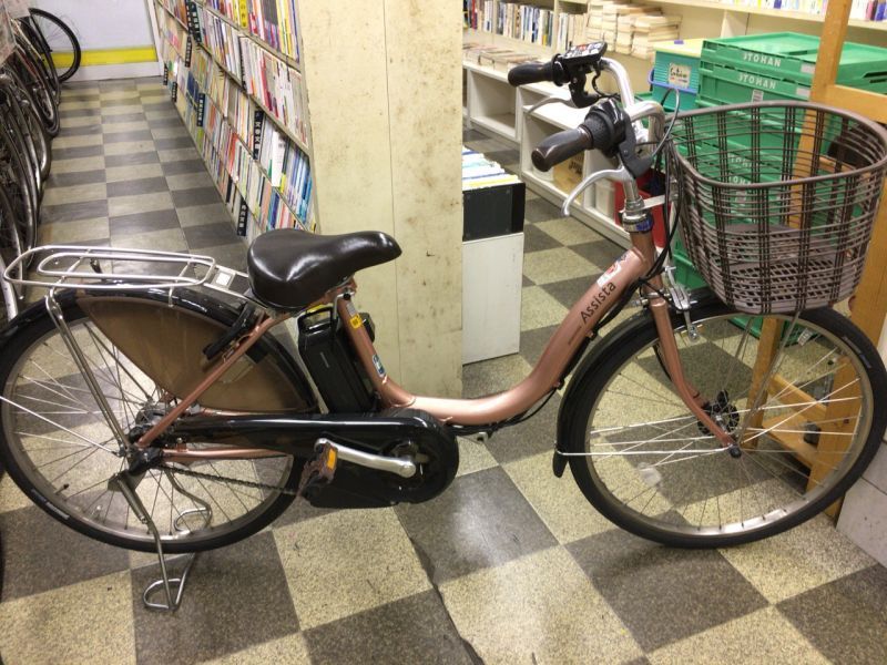 中古自転車〕ブリヂストン アシスタDX 2015 電動アシスト自転車 内装3段変速 24インチ リチウムイオン8.7Ah（充電回数50回以下） BAA 自転車安全基準適合 状態良好 ピンクゴールド - 古本と中古自転車の現代屋