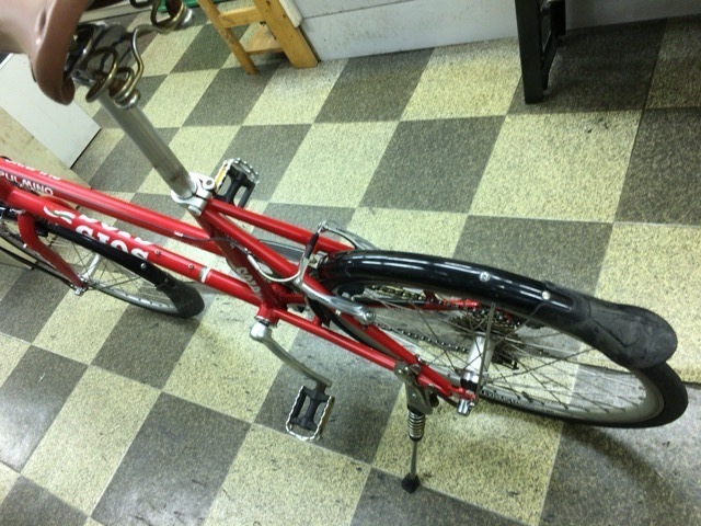 中古自転車 Gios Pulmino ジオス プルミーノ ミニベロ 小径車 1 00 7段変速 クロモリ レッド 古本と中古自転車の現代屋 中古自転車 Gios Pulmino ジオス プルミーノ ミニベロ 小径車 1 00 7段変速 クロモリ レッド 古本と中古自転車の現代屋
