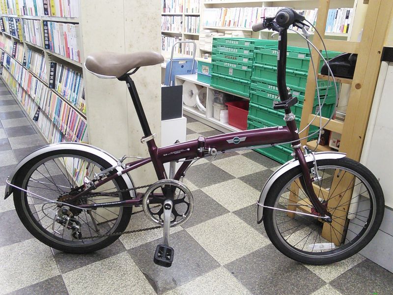 中古自転車〕MINI ミニ 折りたたみ自転車 20インチ 外装6段変速 ダーク ...
